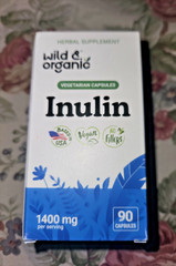 Wild & Organic Inulin Prebiotic Fiber Capsules 1400 mg ~ Digestive & Gut Support