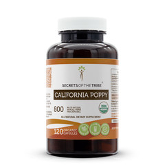Secrets Of The Tribe California Poppy Capsules, 400 mg