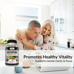 (2 Pack) Mushroom Complex Supplement, 60 capsules Lions Mane, Reishi, Shiitake