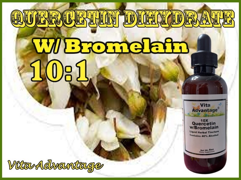 10X Quercetin Dihydrate w/ Bromelain Tincture Highest Quality 4oz