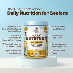Origin Nutrition Senior Adult Care Plant Based Protein Powder Vanilla, 300gram