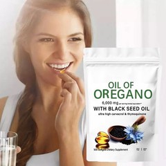 Premium Oregano Oil 6000mg 300gels Contains Carvacrol & Thymoquinone