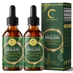 GPGP GreenPeople 2 Pack Mullein Leaf Drops 600mg with Elderberry Max Strengt…