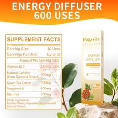 Energy Herbal Diffuser with Guarana Of Mullein/Thyme/Mint Reduce Stuffy Noses