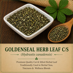 Goldenseal Herb Leaf C/S (Hydrastis canadensis) Premium Cut & Sifted Herbal Leaf