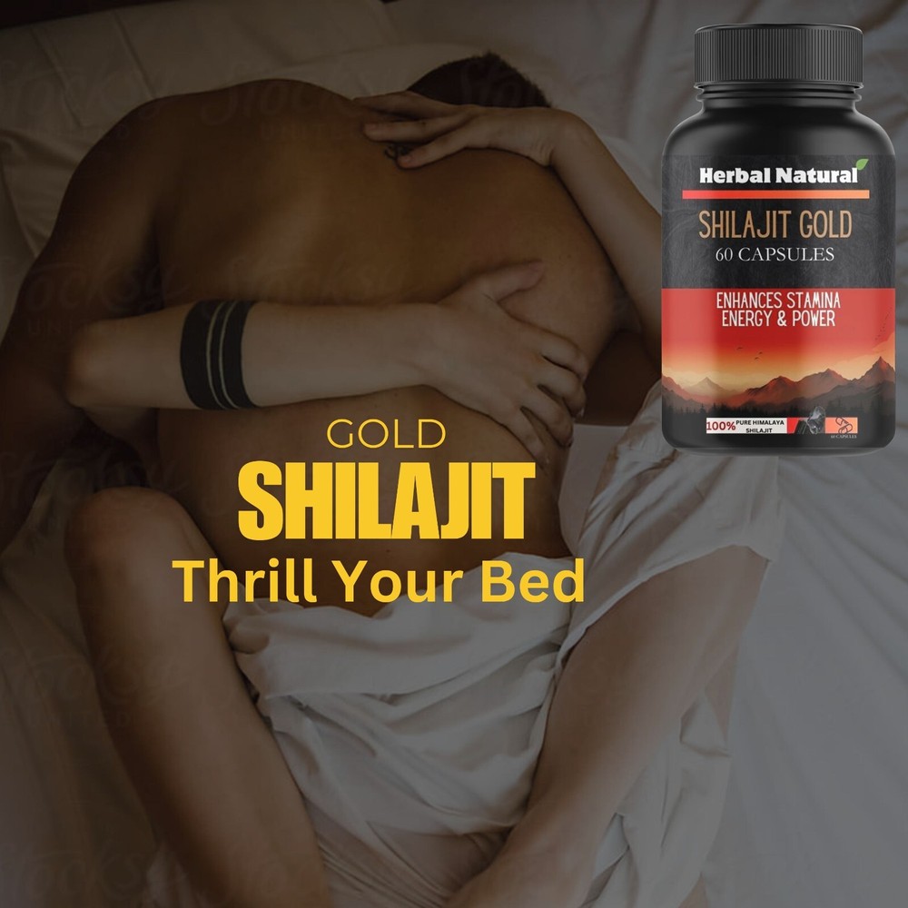100% Pure Shilajit Gold Extremely Potent,Stamina Strength, Vitality, Vigor 60C