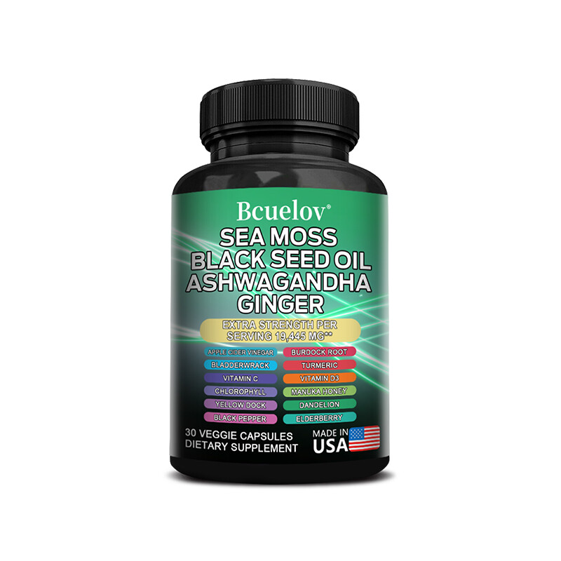 Seaweed, Black Seed Oil, Ashwagandha, and Ginger 19,445 Mg Per Serving