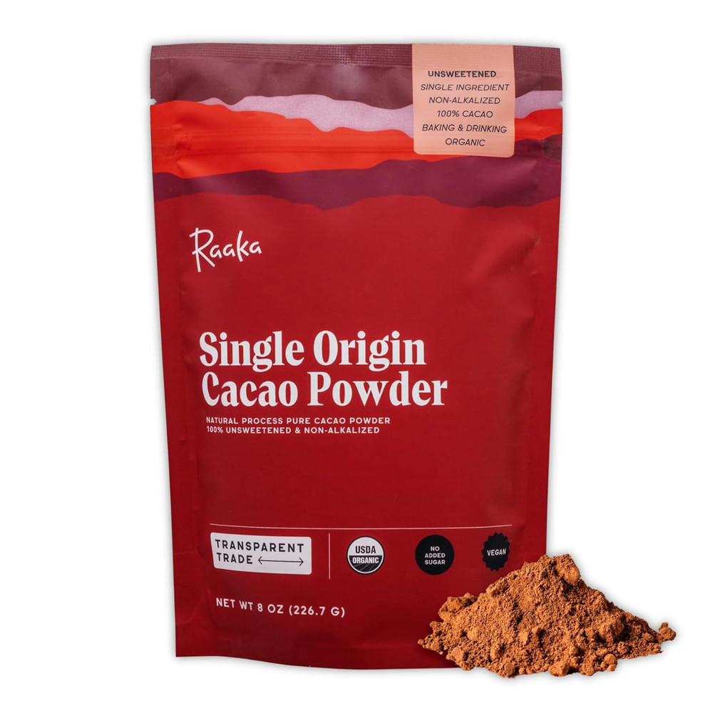 Chocolate Organic Cacao Powder – Unsweetened, Non-Alkalized, Perfect for Baking,