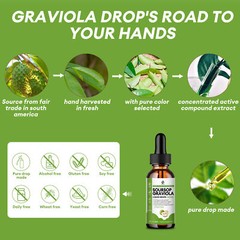 1-3x Soursop Graviola Extract Liquid Drop Immune Digestive Support & Antioxidant