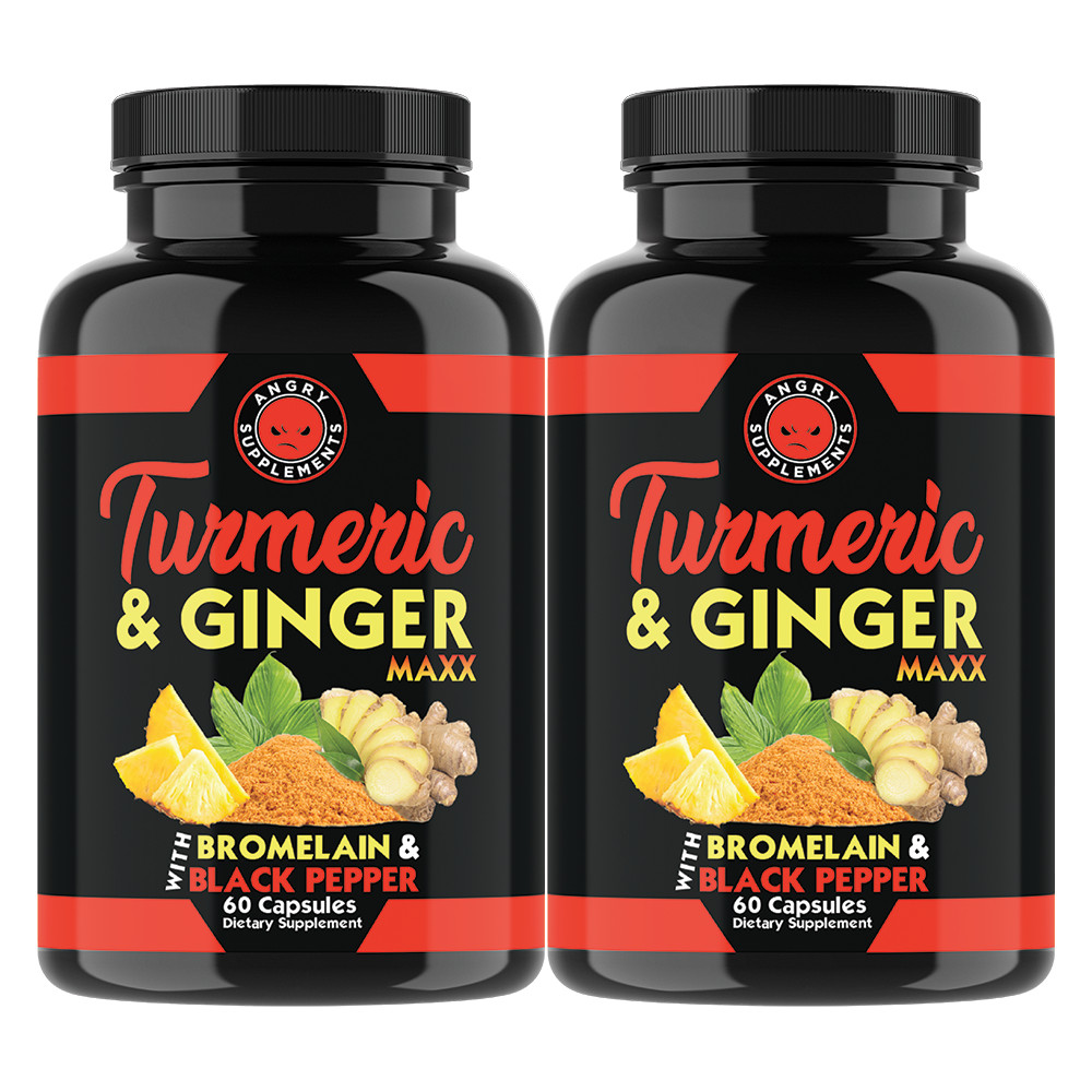 Turmeric Ginger Maxx, 100% Natural Curcuma + Omega 3 Inflammation Joint Pain 2PK