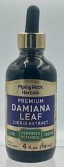 Piping Rock Damiana Leaf Liquid Extract 4oz Certified Botanical EXP 05/28