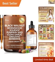 25-in-1 Herbal Drops: Detox & Revitalize with Liposomal Absorption Technology