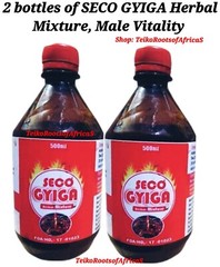 Seco Gyiga Herbal Mixture for Male Vitality (MEN ONLY) – 500ml × 2 Bottles