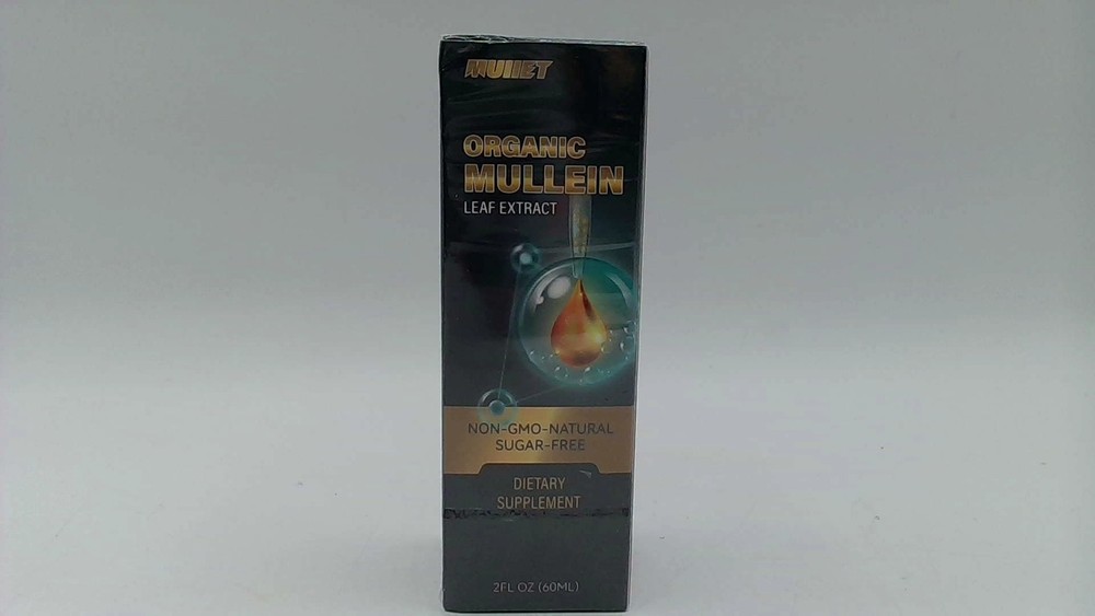 Organic Mullein Leaf Extract Drops, Non-GMO Natural Sugar-Free