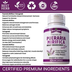 2 PACK Pueraria Mirifica Fenugreek Breast Growth Bust Cup Enhancement Firm Body