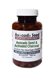 60 Avocado Seed + Activated Charcoal Capsules – Digestion, Detox, Fiber & More!