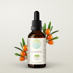 HerbEra Sea Buckthorn Alcohol-FREE Tincture,Organic (Hippophae rhamnoides)