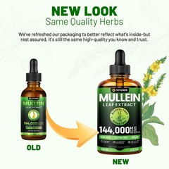 Mullein Drops for Lungs – USDA Organic Liquid – Mullein Leaf Extract Supplement