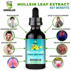 Undelio Mullein Leaf Extract For Hung Cleanse 2 oz Respiratory & Immune Support