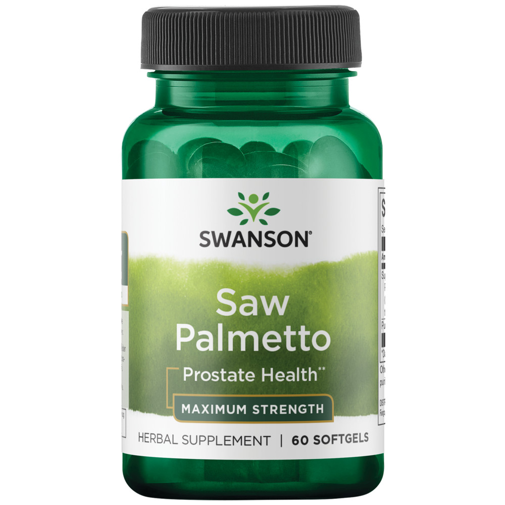 Swanson Saw Palmetto – Maximum Strength 320 mg 60 Softgels