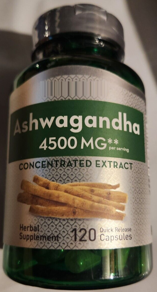 Ashwagandha Capsules 3000mg Stress/Anxiety/Brain/Mood Support 120caps
