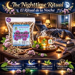 Té de hierbas de raíz de valeriana (4 Oz) calmante y relajante