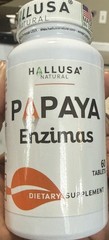 Papaya Enzimas Dietary Suplemnt capsules 1000mg Serving | Immune Support | 60 Ct