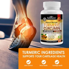 Turmeric Curcumin Joint Comfort Bone Health Cartilage Health 30/60/120 Capsules