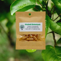 Organic Sarsaparilla Root extract (Smilax ornata) 500mg or 650mg vegetarian