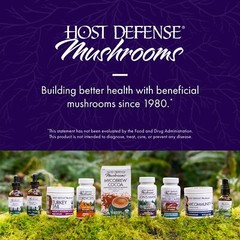 Host Defense Lion’s Mane Herbal Supplement for Brain Health 60 Capsules