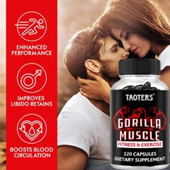 GORILLA MUSCLE Capsules-Build Muscle & Endurance ,Promote Circulation,60+60PCS