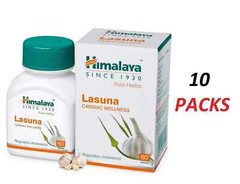 10 X Best Herbal Himalaya Herbal Lasuna 60 Tablets Pack Free Worldwide Shipping