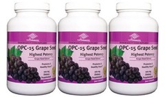 3 bottles OPC -15 Grape Seed Extract (300 Tablets / 100 MG) Red wine, Bilberry,
