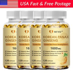 Korean Red Panax Ginseng extrad 1600mg 120 Capseles – High Strength Ginsenoside