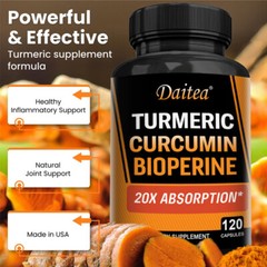 Turmeric Curcumin with Bioperine+Black Pepper, Joint Pain Maxx Strength Capsules