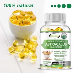 Extra Strength Astragalus Root 20:1 Extract 5000mg – Immune Support,Energy Boost
