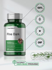 Pine Bark Extract Capsules | 1500mg | 120 Count | Non-GMO by Horbaach