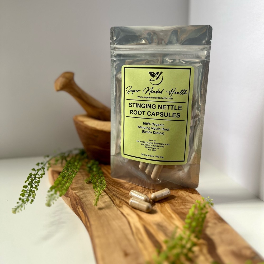Organic Stinging Nettle Root Caps Support Prostate Health Urtica Dioica 500 Mg