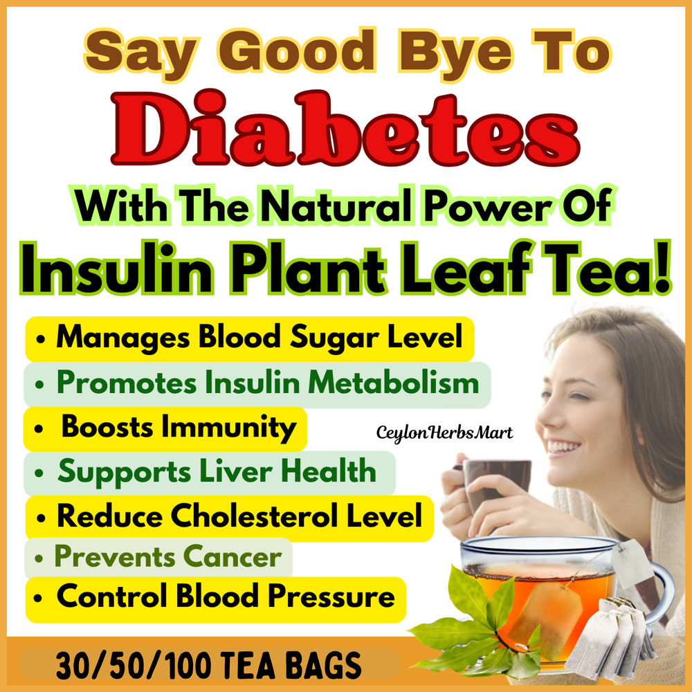 Insulin Plant Leaf/Leaves Tea Bags Costus Igneus Diabetic Herbal Organic Powder
