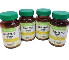 3 GINSENG 500 mg 30Tablets/Bottle EnergyStaminaBooster Men & Women 06/2028