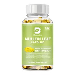 Mullein Leaf Capsules For Lung Cleansing & Detox Herbal Dietary Supplement