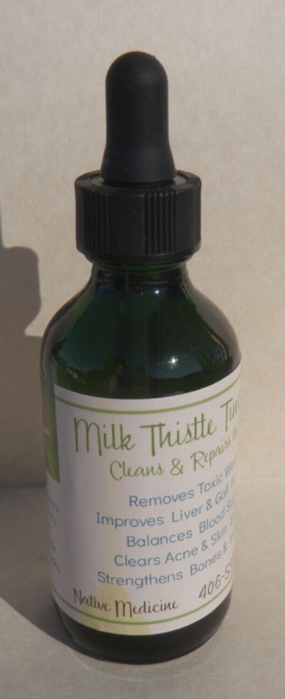 Milk Thistle Tincture Organic & Strong Detox & Heals Liver, Jaundice, Cirrhosis