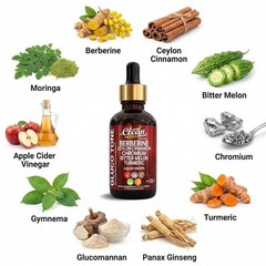 USPS Berberine Liquid Drops with Ceylon Cinnamon Oil & Bitter Melon Extract