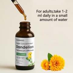 Dandelion Root Extract Drops with Graduated Pipette,Vagetarian Herbal Supplement