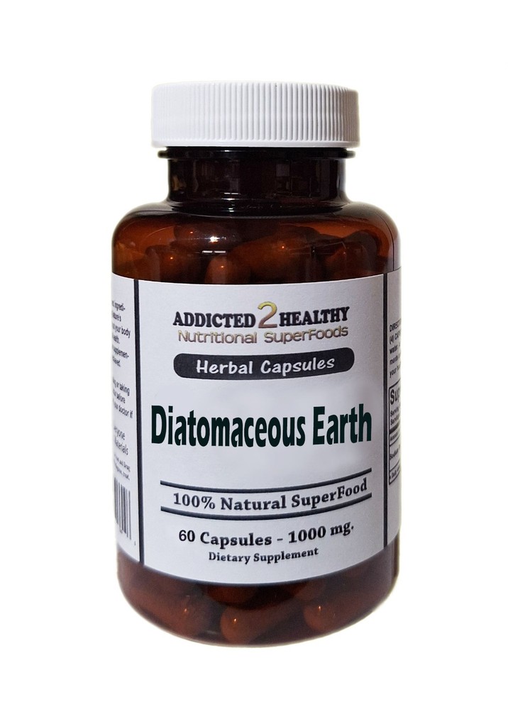 1000 mg Diatomaceous Earth Capsules 60 ct – Food Grade Silica Gut Detox Cleanse