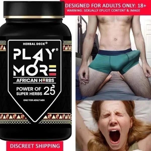 Authentic Play More African Herbs 60 Capsules Only For Adult Men Sealed Bottle