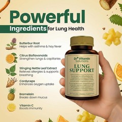Lung Detox for Smokers, Mullein Leaf Extract, 30 Vegan Capsules