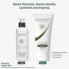 Vedicderm Psoriasis Cream 200ml Pack of 2 Ayurvedic Steroid Free Body Cream