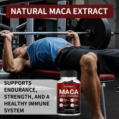 MACA extract – 120 Capsules – Extra Strong with 6000mg – Vegan & High Dosage