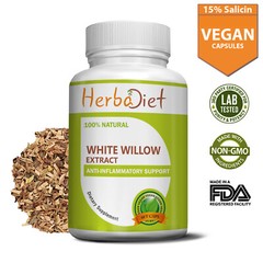 White Willow Bark Extract Capsules 15% Salicin Joint & Muscle Comfort Support